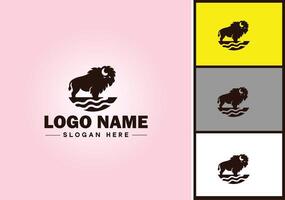 bison logo vector art icon graphics for business brand icon bison logo template