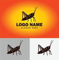 Katydid logo vector art icon graphics for business brand icon katydid logo template