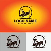 Katydid logo vector art icon graphics for business brand icon katydid logo template