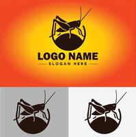 Katydid logo vector art icon graphics for business brand icon katydid logo template