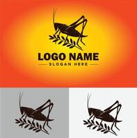 Katydid logo vector art icon graphics for business brand icon katydid logo template