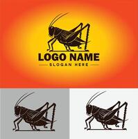 Katydid logo vector art icon graphics for business brand icon katydid logo template