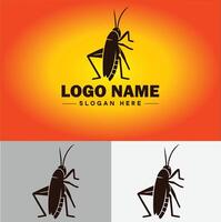 Katydid logo vector art icon graphics for business brand icon katydid logo template