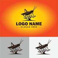 Katydid logo vector art icon graphics for business brand icon katydid logo template