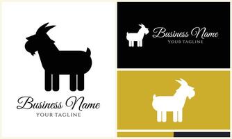 silhouette sheep goat logo template vector