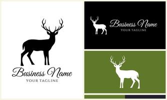 silhouette vector deer logo template