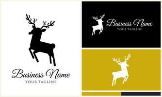 silhouette vector deer logo template