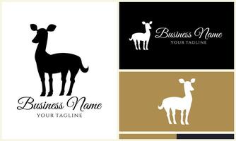 silhouette vector deer logo template