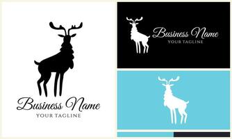 silhouette vector deer logo template