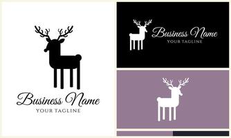 silhouette vector deer logo template