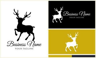 silhouette vector deer logo template