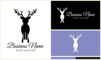 silhouette vector deer logo template