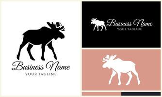 silhouette vector deer logo template