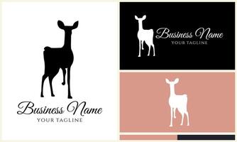 silhouette vector deer logo template