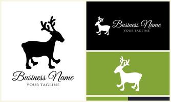 silhouette vector deer logo template