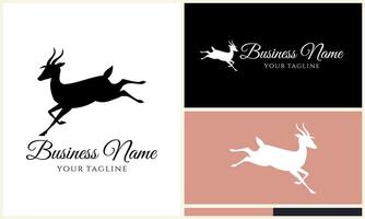 silhouette vector deer logo template