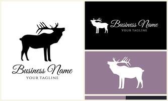 silhouette vector deer logo template