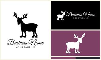 silhouette vector deer logo template