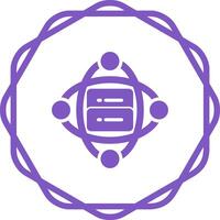 Cluster Server Vector Icon