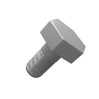 Collection of 3D rendered bolts illustration on isolated background png