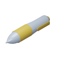 3d återges penna illustration på isolerat bakgrund png