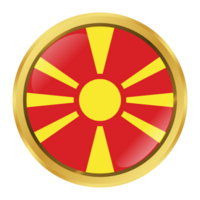 North Macedonia Flag Circle Shape png