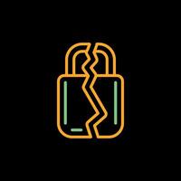Brocken Padlock Vector Icon