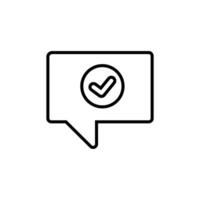 Check mark vector icon. Approval illustration symbol. ok sign or logo.