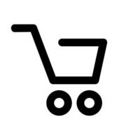 Shopping cart icon vector. Supermarket illustration sign. Shopping symbol or logo. vector