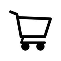 Shopping cart icon vector. Supermarket illustration sign. Shopping symbol or logo. vector