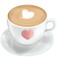 cup of coffee with heart, for every day of love png