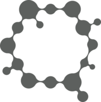 metaball conectado bolhas formas dentro padronizar. metamorfoseado fluido símbolo. circular bolas dentro grade. abstrato geométrico orgânico molecular bolhas png