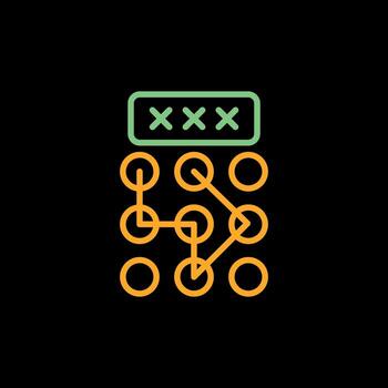 icono de vector de bloqueo de patrón