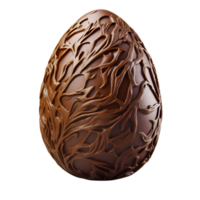 AI generated Chocolate easter egg isolated on a transparent background. png