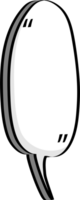 3d svart och vit Färg Tal bubbla ballong med citat märken ikon klistermärke PM nyckelord planerare text låda baner, platt png transparent element design