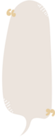 vistoso pastel beige color habla burbuja globo con cotización marcas, icono pegatina memorándum palabra clave planificador texto caja bandera, plano png transparente elemento diseño