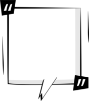 nero e bianca discorso bolla Palloncino con Quotazione segni, icona etichetta promemoria parola chiave progettista testo scatola striscione, piatto png trasparente elemento design