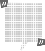 svart och vit Tal bubbla ballong med citat märken, ikon klistermärke PM nyckelord planerare text låda baner, platt png transparent element design