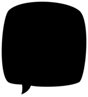 Black color speech bubble balloon icon sticker memo keyword planner text box banner, flat png transparent element design