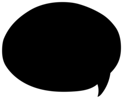 Black color speech bubble balloon icon sticker memo keyword planner text box banner, flat png transparent element design