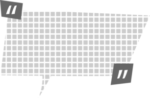 svart och vit Tal bubbla ballong med citat märken, ikon klistermärke PM nyckelord planerare text låda baner, platt png transparent element design