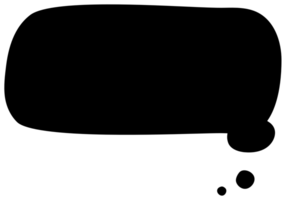 Black color speech bubble balloon icon sticker memo keyword planner text box banner, flat png transparent element design