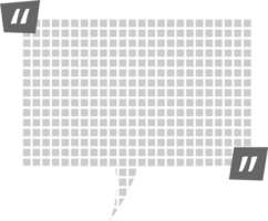schwarz und Weiß Rede Blase Ballon mit Zitat Zeichen, Symbol Aufkleber Memo Stichwort Planer Text Box Banner, eben png transparent Element Design