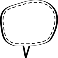 Black and white color speech bubble balloon, icon sticker memo keyword planner text box banner, flat png transparent element design