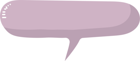 colorato pastello viola colore discorso bolla Palloncino, icona etichetta promemoria parola chiave progettista testo scatola striscione, piatto png trasparente elemento design