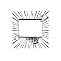 zwart en wit kleur knal kunst polka dots halftone toespraak bubbel ballon icoon sticker memo trefwoord ontwerper tekst doos banier, vlak PNG transparant element ontwerp