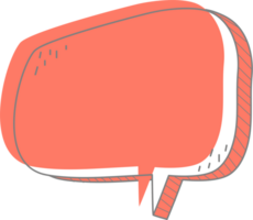 vistoso pastel naranja color habla burbuja globo, icono pegatina memorándum palabra clave planificador texto caja bandera, plano png transparente elemento diseño