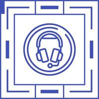 Headphones with Microphone Vector Icon