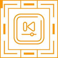 Video Previous Track Square Vector Icon