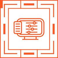 icono de vector de computadora de escritorio